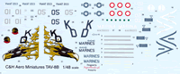 TAV-8B Decals - Click to Enlarge