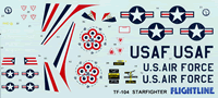 TF-104 Decals (for 1/48 scale kit) - Click to Enlarge