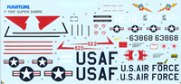 F-100F Decals - Click to Enlarge
